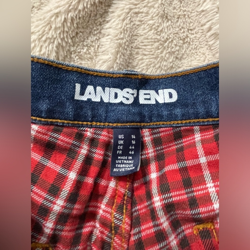 NWOT Land’s End Fleece Lined Straight Leg Denim Jeans - Picture 2 of 6